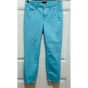 Talbots Womens Size 2 Jeggings Crop Pants Aqua Blue Casual Denim‎